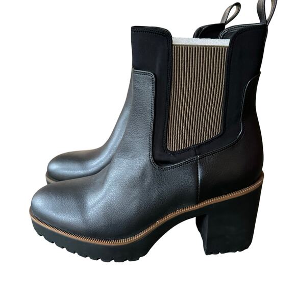 CHINESE LAUNDRY Good Day Bootie Black Chunky Boot Lug Sole Platform Size 9.5 - Picture 5 of 11